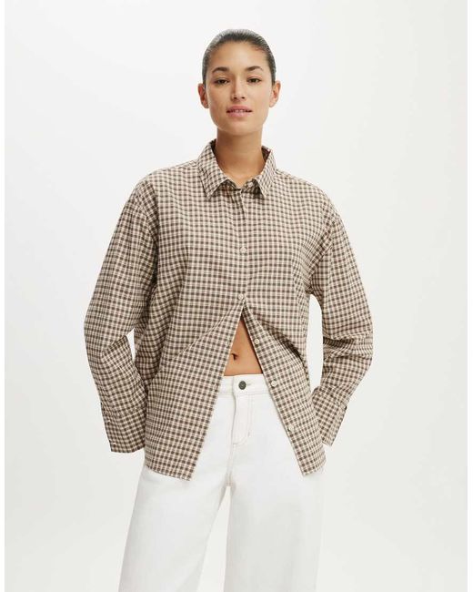 Cotton On Natural Sloane Oversized Shirt