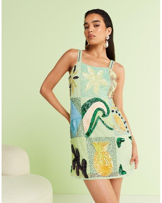 river island green embellished dress Buy River Island Green Embellished Trim Drape Mini Dress from Next USA