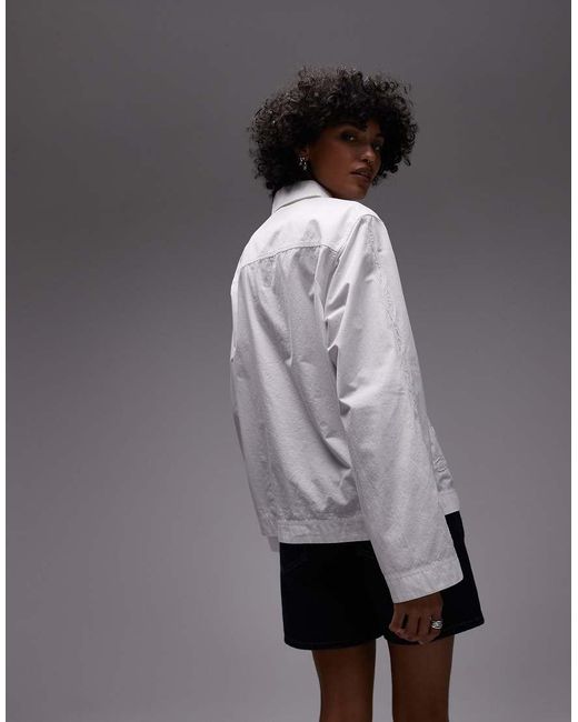ARKET Gray Embroidered Shirt