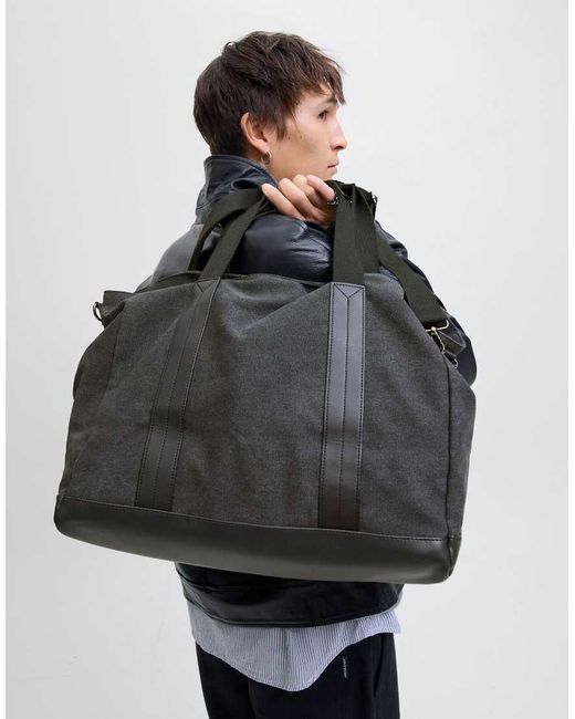 Jack & Jones Gray Weekend Bag for men