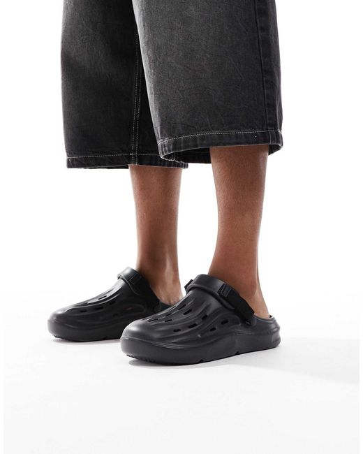 Jack & Jones – geformte mules in Black für Herren