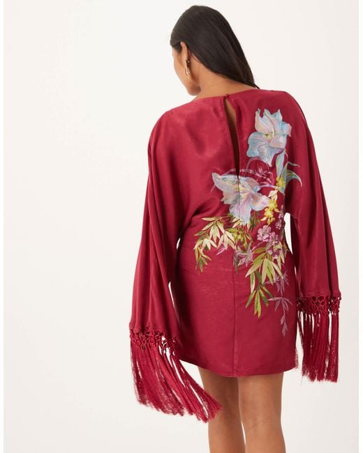 ASOS Red Asos design petite – langärmliges minikleid