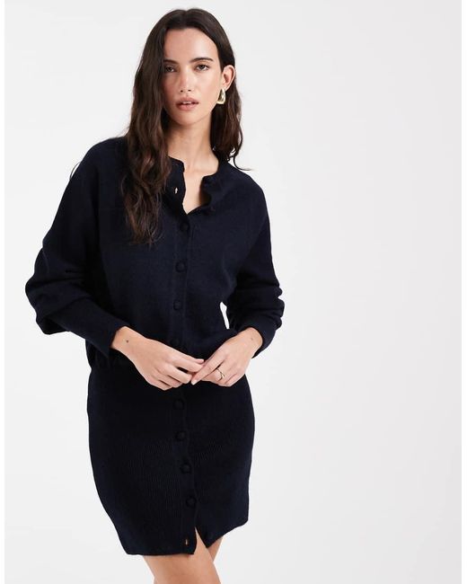 ASOS Blue Knitted Cinched Mini Dress