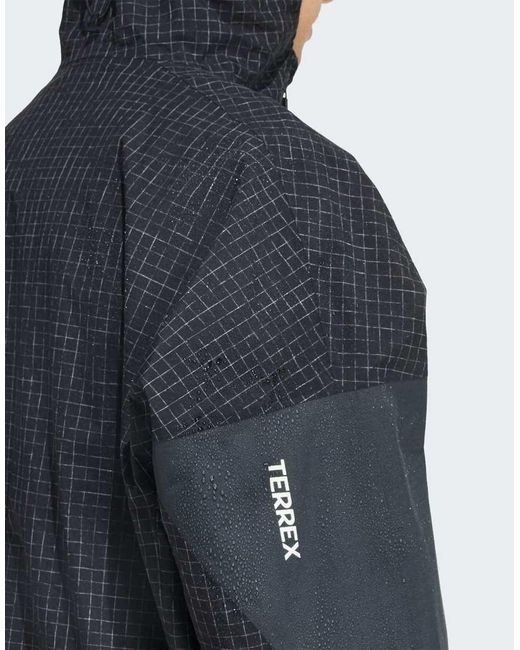 Adidas Originals Blue Terrex Xploric 2 Layer Climaproof Jacket for men