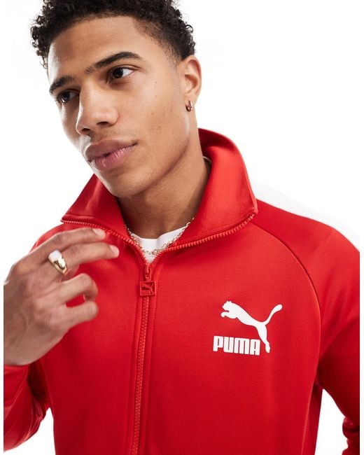 PUMA Red Iconic T7 Track Jacket for men