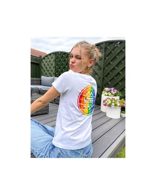 Vans White Pride Prism Back Print T-shirt