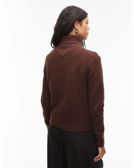 Tommy Hilfiger Brown Turtleneck Jumper