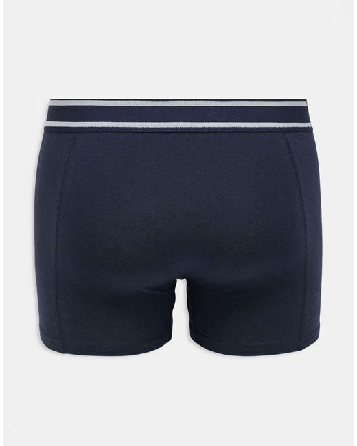 Jack & Jones Blue 3 Pack Logo Trunks for men