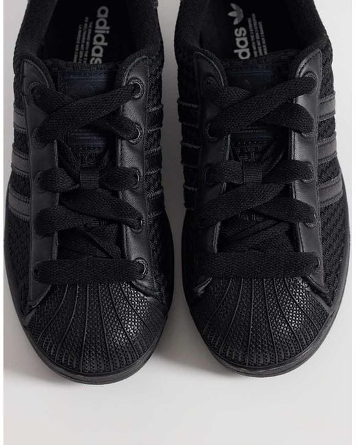 Adidas Originals Black Superstar Ii Woven Trainers for men