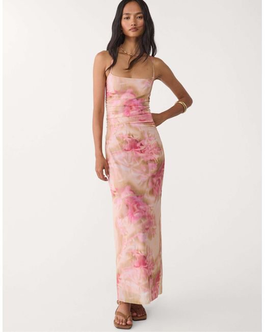 Stradivarius Pink – midikleid aus tüll