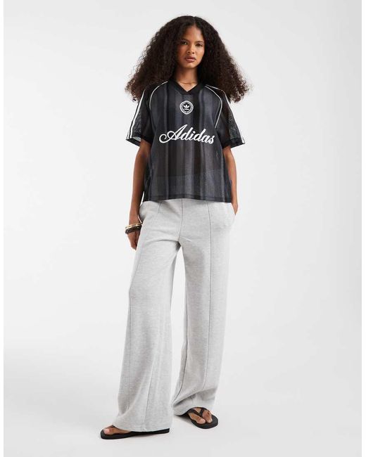 Adidas Originals Black Crochet Football Top