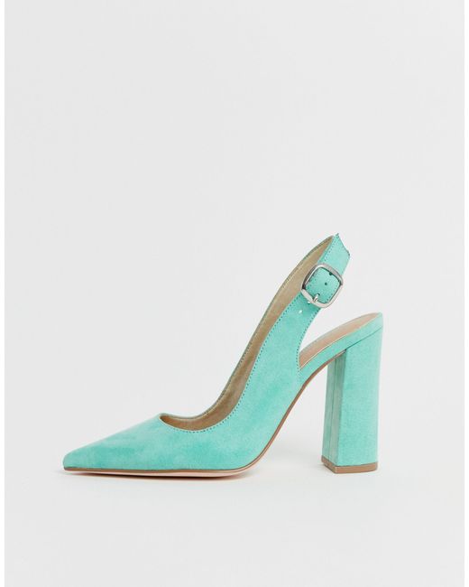 aqua block heels