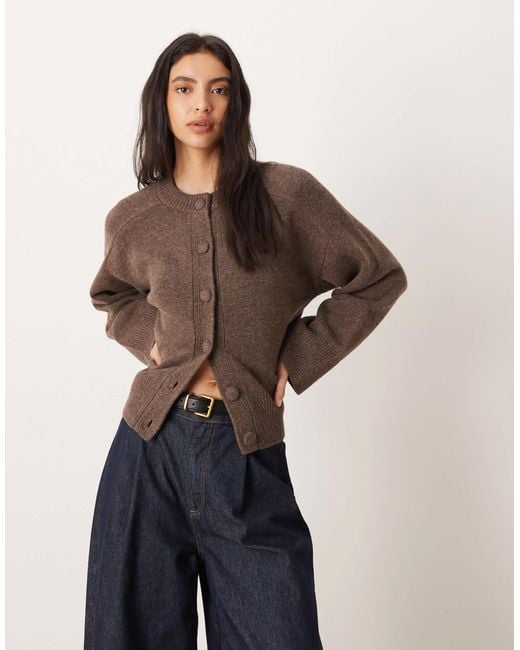 Nobody's Child Blue Wool Crew Neck Cardigan