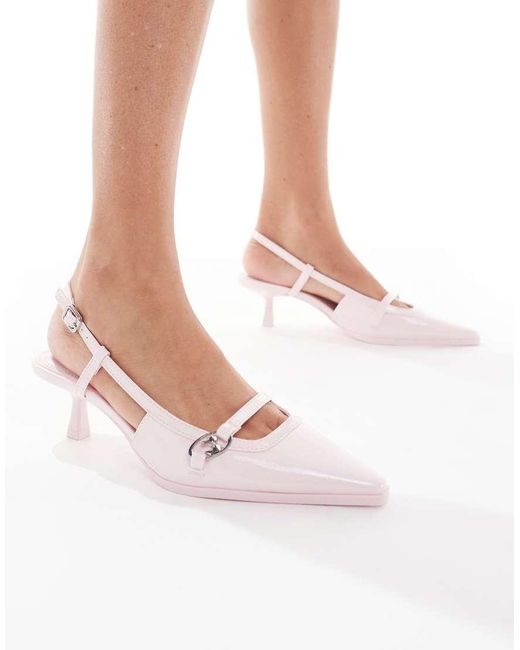 Sandali A Punta Con Tacco di Bershka in Pink