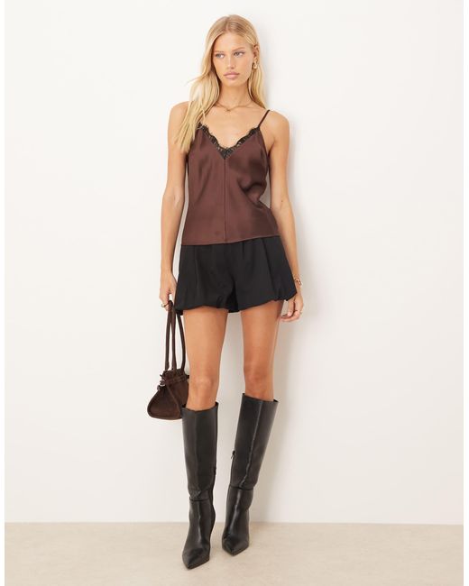 ASOS Brown Lace Trim Cami
