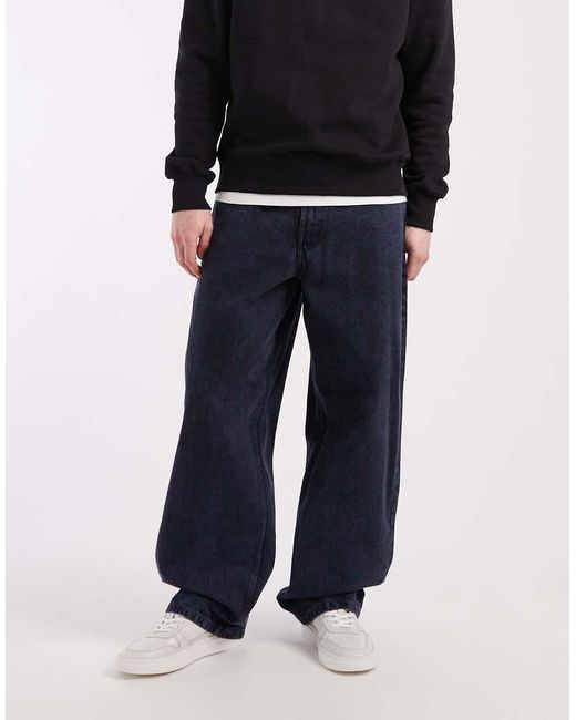 Vans Black Check-5 Baggy Acid Overdyed Denim Pants Medium for men