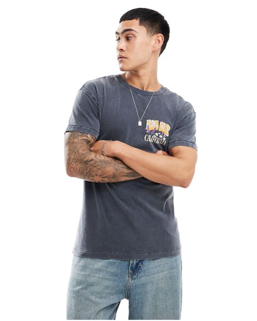 Abercrombie & Fitch – locker geschnittenes t-shirt in Blue für Herren