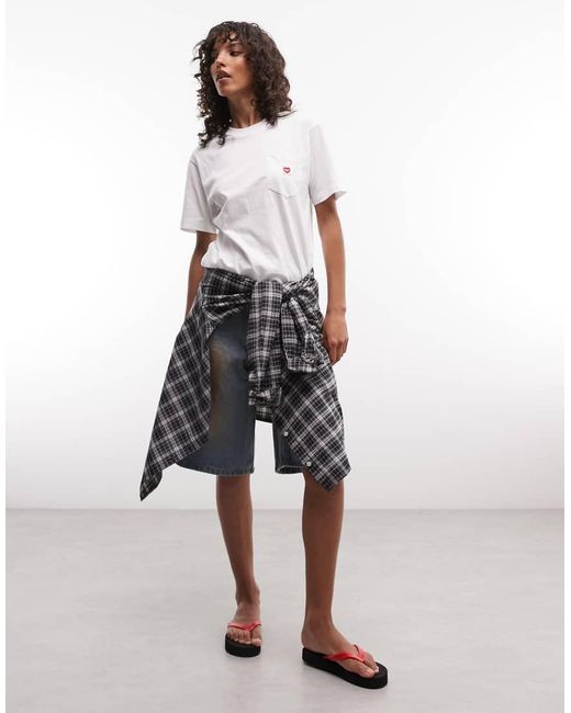 Carhartt White Small Heart Pocket T-shirt