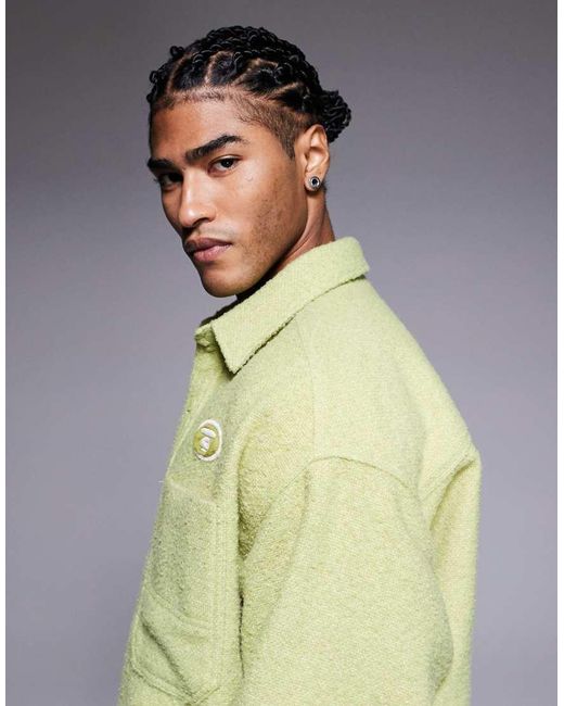 Aape By A Bathing Ape Green Aape By A Bathing Ape Boxy Long Sleeve Shirt for men