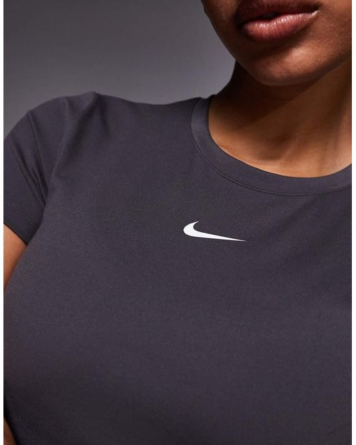 Nike Gray One Fitted Short Sleeve Top