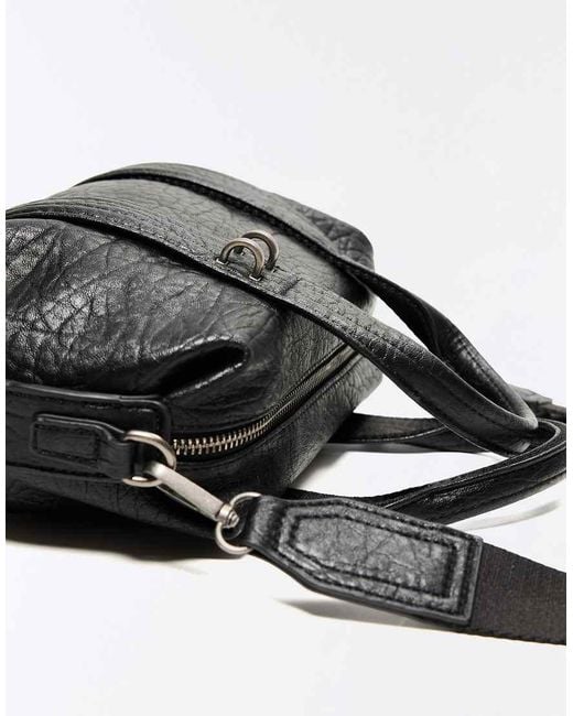 Bershka Black Bowling Crossbody Bag for men