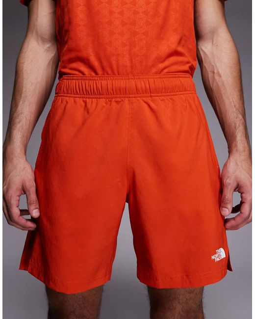 The North Face Red 24/7 Logo Shorts for men