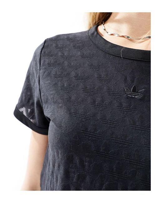 Adidas Originals Black – t-shirt aus netzstoff