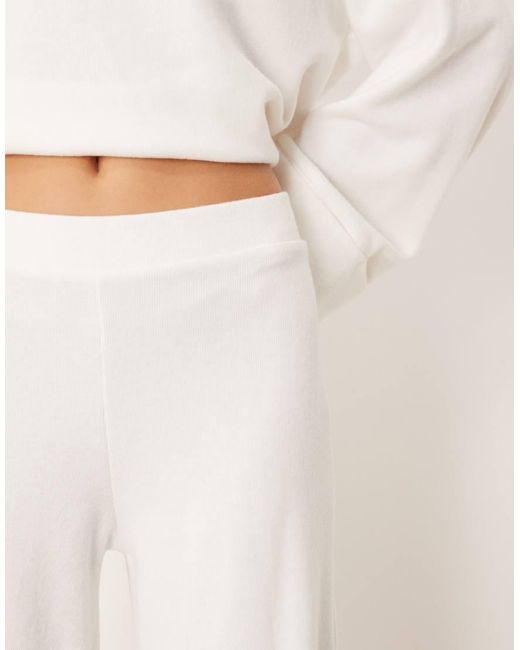 ASOS Natural Supersoft Wide Leg Trouser
