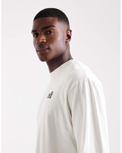 Levi's Ruimvallend T-Shirt Met Lange Mouwen En Off Beets-Print Op De Achterkant in het Natural voor heren