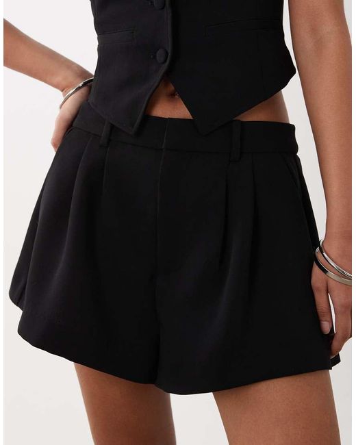 GOOD AMERICAN Black Luxe Suiting Shorts Co-Ord