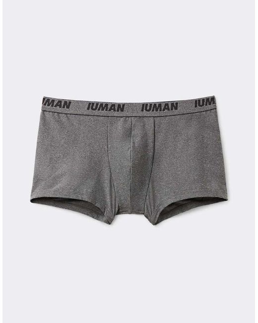 Intimissimi Gray Microfibre Boxers With Logo for men