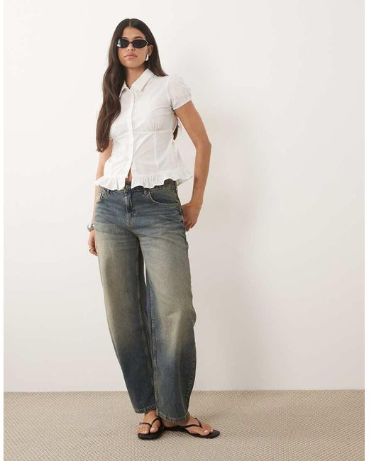 Motel White Closie Puff Sleeve Blouse
