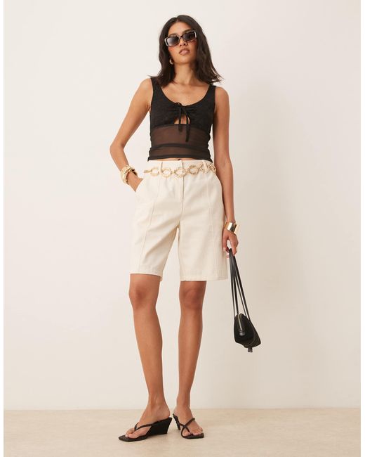 ASOS Black Mesh Cami Top With Lace Detail