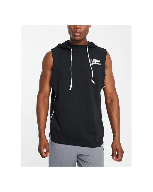 Nike Basketball Dri-fit Cut-off Sleeveless Hooded Sweatshirt in Black for  Men | Lyst Canada