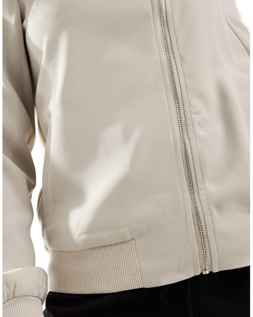 Vero Moda White Lightweight Zip Front Bomber Jacket