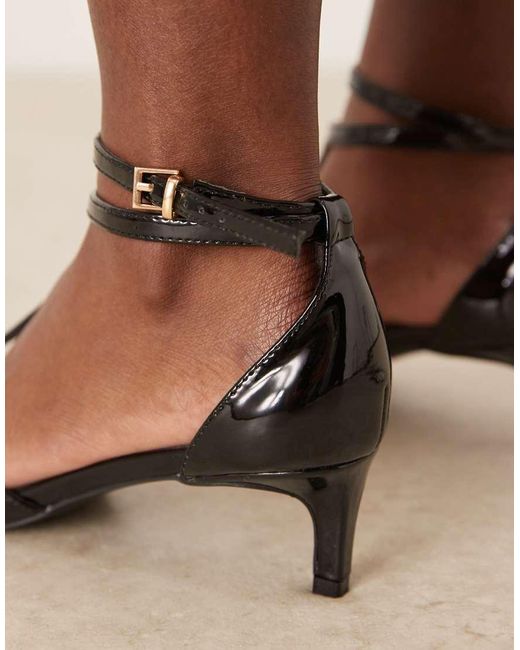 Raid Wide Fit Brown Tosha Kitten Heel Shoes