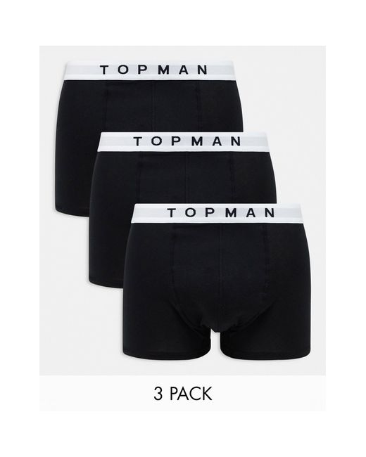 Topman – 3er-pack unterhosen in Black für Herren