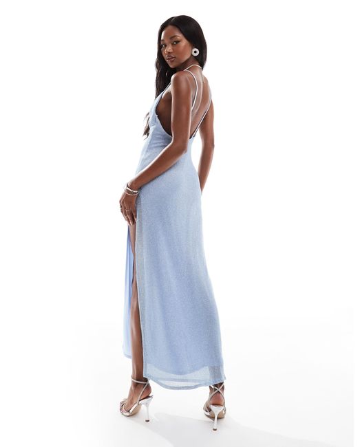 Blue strappy dress clearance
