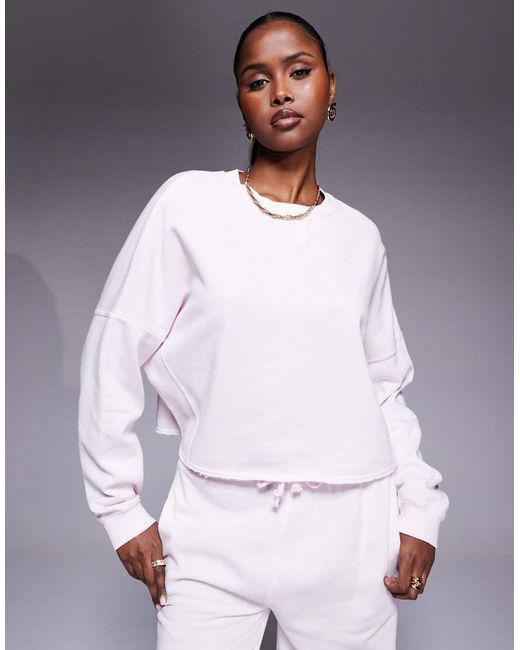 River Island White Chopped Sweatshirt