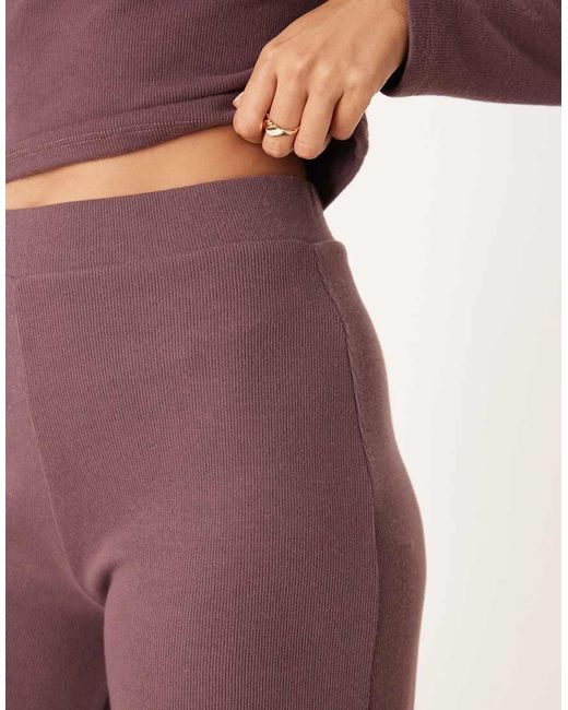 ASOS Purple Supersoft Wide Leg Co-ord Trouser