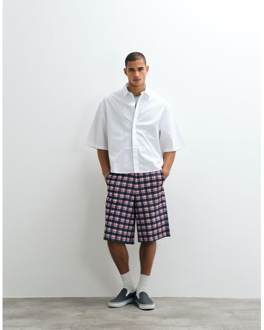 Collusion White Nylon Short for men