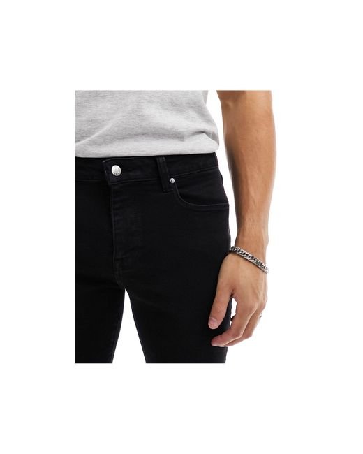 ASOS White Spray On Jeans With Power Stretch And Heavy Rips for men