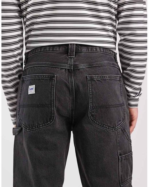 Lee Jeans Gray Workwear Carpenter Wide Leg Jeans for men