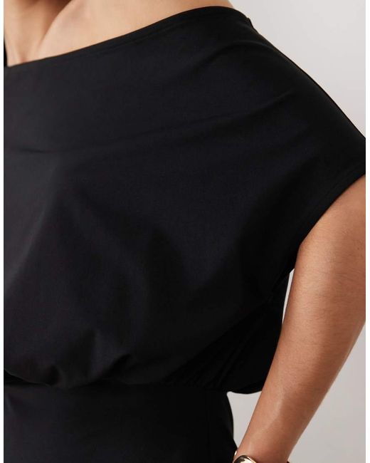 ASOS Black Sleeveless With Scarf Detail Blouson Maxi Dress