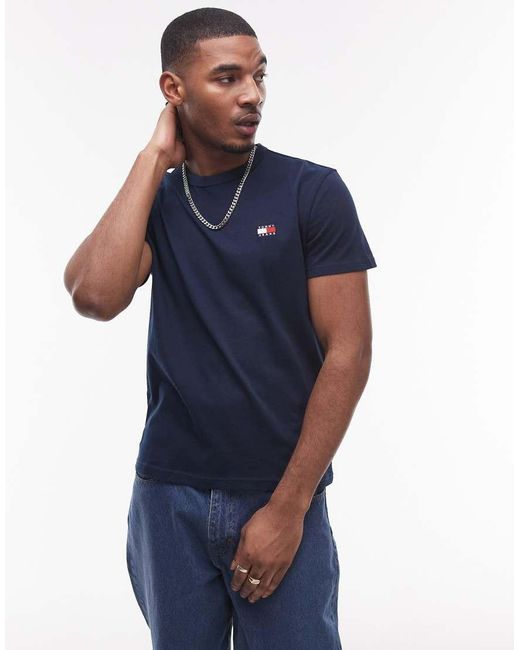 Tommy Hilfiger Blue Regular Badge Logo T-shirt for men