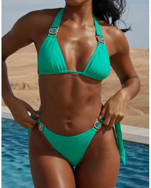 Moda Minx Green X Savannah-shae Richards Amour Bikini Top