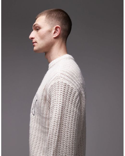 Obey – college-strickpullover in Gray für Herren