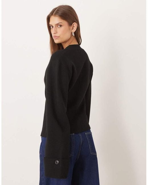 Gina Tricot Blue Long Sleeve Knitted Sculptured Cardigan