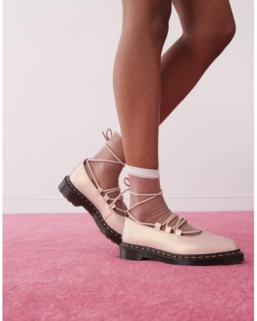 Dr. Martens Natural Elphie Ii Lace Up Shoes