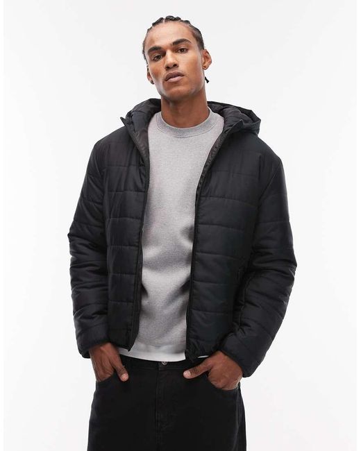 ASOS Gray Peakmaxtm Hooded Liner Jacket for men